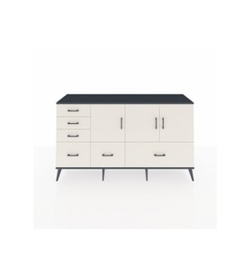 Kronos Konsol 4 Raflı 6 Çekmeceli 3 Kapaklı 176x59x99 Antrasit-Aytaşı