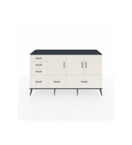 Kronos Konsol 4 Raflı 6 Çekmeceli 3 Kapaklı 176x59x99 Antrasit-Aytaşı