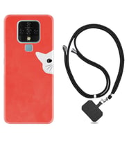 Tecno Camon 16 18P Pova Kılıf Boyun Askılı Silikon Kedoş 1735