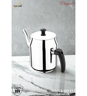 BIORHCA NO3 Kahveci Demliği Bakalit Kulp - Siyah