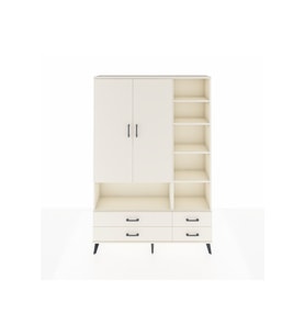 Arges Dolap 10 Raflı 4 Çekmeceli 2 Kapaklı 132x30x195 Aytaşı-Aytaşı/Aytaşı