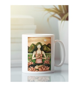 Beyaz Kupa Bardak Yoga