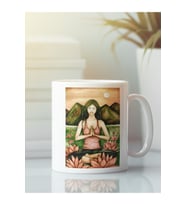 Beyaz Kupa Bardak Yoga