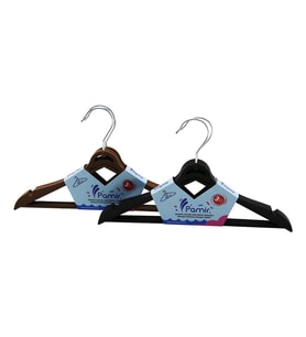 3PCS PLASTİK ÇOCUK ELBİSE ASKISI METAL BAŞLIKLI (5690)