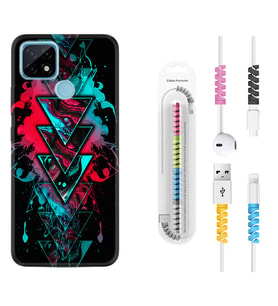 Realme C11 C21 C21Y C25Y C11 2021 Kılıf Kablo Koruma Spiral Silikon Down 1719