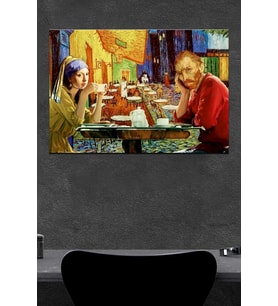 Sanat Buluşması Ahşap Poster (27x18)