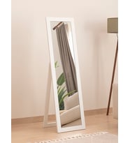 Dfn Wood Mdf Beyaz Modern Ayaklı Boy Aynası 140x40 Cm