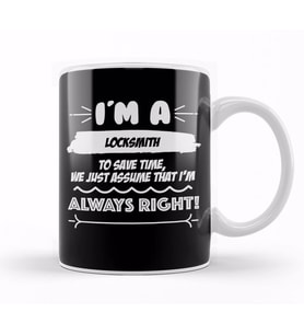 Locksmith Job Gift for every Locksmith Funny Slogan Hobby Work Worker Fun Kupa Bardak Porselen