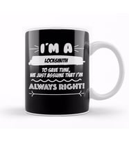 Locksmith Job Gift for every Locksmith Funny Slogan Hobby Work Worker Fun Kupa Bardak Porselen