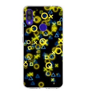 Xiaomi Redmi Note 7 Pro Uyumlu Kapak Semboller Tasarımlı Şeffaf Silikon Kılıf