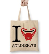 I Love Soldier 76 Overwatch Bez Çanta Uzun Saplı