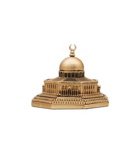 Altın Rengi Kubbet-üs-Sahra Dekoratif Mini Boy, 10.5cm Çap, 9.5cm Yükseklik