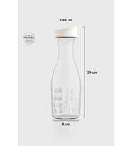 Renga Odesa Çiçek Desenli 1000 ml Cam Karaf 212010 Bej