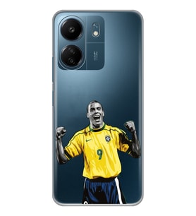 Xiaomi Redmi 13C Uyumlu Ronaldo Nazario Futbol Tasarımlı Şeffaf Telefon Kılıfı