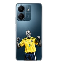 Xiaomi Redmi 13C Uyumlu Ronaldo Nazario Futbol Tasarımlı Şeffaf Telefon Kılıfı