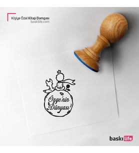 Küçük Prens Kişiye Özel Kitap Damgası Kitap Mührü Kaşe Kitap Mühür Özel Damga 381