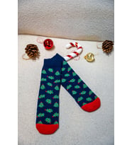 Ağaç Detaylı Yılbaşı Temalı Çorap (Çok Renkli)