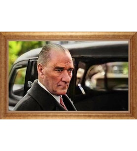 EV İŞYERİ OFİS İÇİN ALTIN ÇERÇEVELİ PASPARTULU TABLO VB265