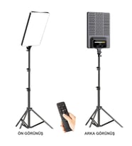 Gdx P300TS BiColor Fotoğrafçılık ve Stüdyo Aydınlatması 80 Watt LED Video Panel Sürekli Işık Tekli Set (Sarı-Beyaz)