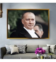 Tablore Karizmatik Atatürk Portresi Kanvas Tablo Modern Salon Ve Ofis Duvar Dekoru