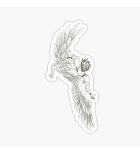 Icarus Sticker Yapıştırma Etiket 19CM