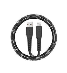 C89 NyloFlex 1.5M 3A USB to Lightning Hızlı Şarj Kablo - Siyah