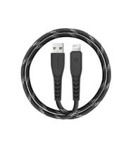 C89 NyloFlex 1.5M 3A USB to Lightning Hızlı Şarj Kablo - Siyah