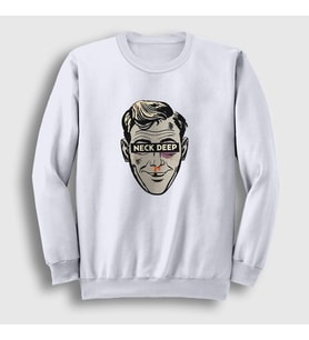 Presmono Unisex Beyaz Rain In July Müzik Neck Deep Sweatshirt 481921tt (Beyaz)
