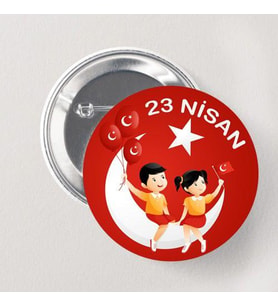 23 NİSAN yaka çanta rozeti 5 li paket çocuk bayramı hediyelik rozet
