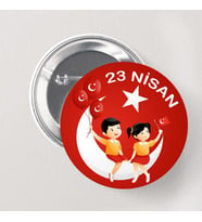 23 NİSAN yaka çanta rozeti 5 li paket çocuk bayramı hediyelik rozet