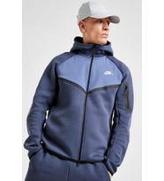Nike Tech Fleece Mix Wr Full Zip Hoodie Kapüşonlu Unisex Sweatshirt Mavi