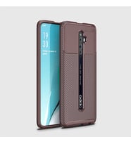 Oppo Reno 2 Uyumlu Kılıf Zore Negro Silikon Kapak (Kahverengi)