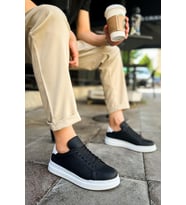 CH979 Santoni GBT Spor Erkek Ayakkabı SIYAH/BEYAZ