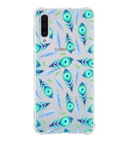 PrintiFy Samsung Galaxy A50s Uyumlu Nazar Boncuğu 3 Baskılı Şeffaf Köşe Korumalı Antişok Kılıf