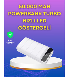 Lightning ve Type-C Girişli 50000mAh Powerbank