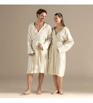 Bambu Unısex Bornoz Yumuşak Sarı
