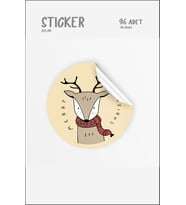 Mutlu Yıllar Sticker 3 Cm 96 Adet Yeni Yıl Yılbaşı Sticker