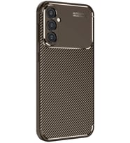 Galaxy A26 Kılıf Auto Focus Karbon Kapak - Kahverengi