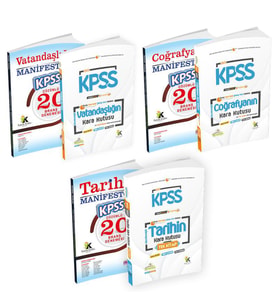 KPSS Tarih TEK-Coğrafya-Vatandaşlık Karakutu-MANİFESTO Branş Deneme-Soru Bankası