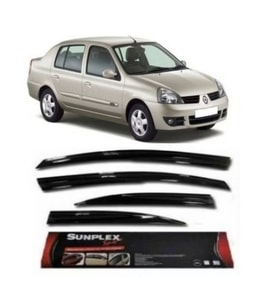 Renault Symbol Mugen Cam Rüzgarlığı 1998-2006 arası 4'lü Sunplex (Siyah)