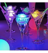 12 ADET LED IŞIKLI BUZ KÜPÜ LED LİGHT ICE CUBE YILBAŞI IŞIKLARI RENKLİ KOKTEYL IŞIĞI