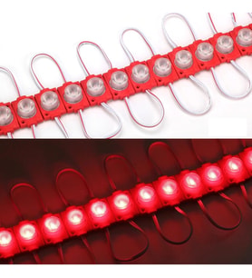 Led Modül Kırmızı Tekli Led Mercekli 12v Dc 1,5w İp 65 5 adet