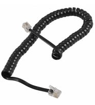 Telefon Spiral Kablo Siyah 4P/4C