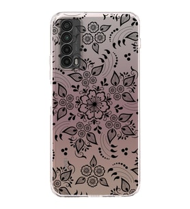 Huawei P Smart 2019  Kamera korumalı Kapak Nostalji Desen Tasarımlı  Şeffaf Kılıf