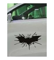 Yarasa Tasarımlı Baskı Çıkarılabilir Su Geçirmez Oto Sticker Siyah 20*6 Cm