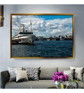 Altın Çerçeveli dekoratif tablo a33 (Gold)