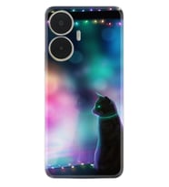 C55 Kılıf Silikon Desen Özel Seri Window Cat 1787