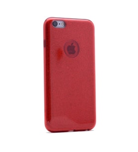 Apple iPhone 6 Plus Uyumlu Kılıf Zore Shining Silikon (Kırmızı)