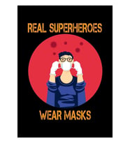 Gerçek Süper Kahramanlar Maske Takıyor Ahşap Poster Dekoratif