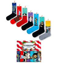 7'li Art Socks-1 Desenli Sanat Renkli Çorap Set 1009